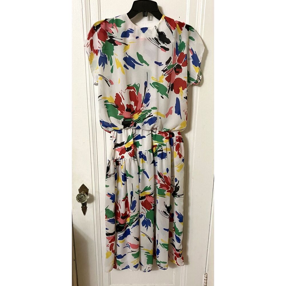 Vintage 80s colorful dress - Sunshine Starshine